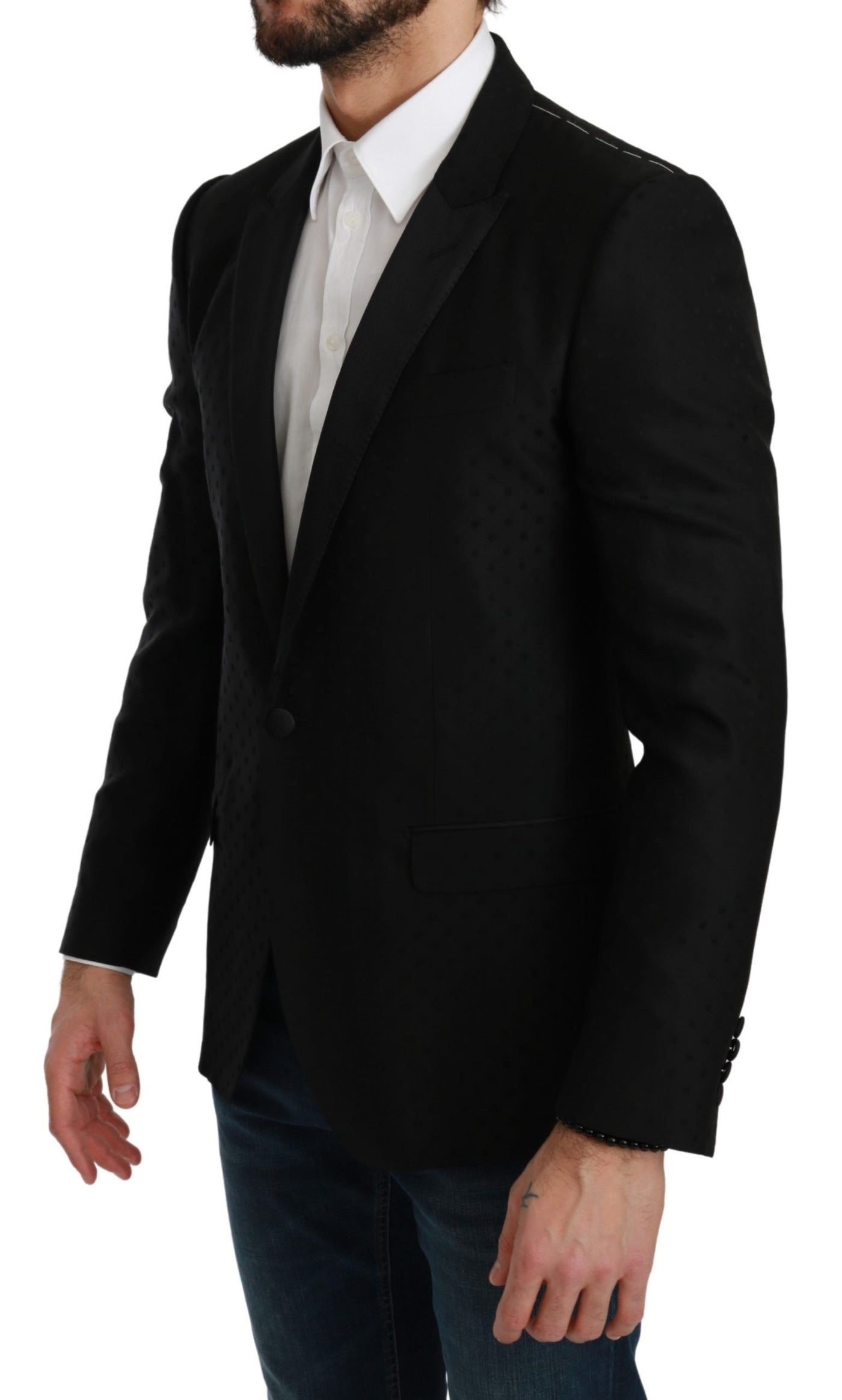 Black Slim Fit Coat Jacket MARTINI Blazer