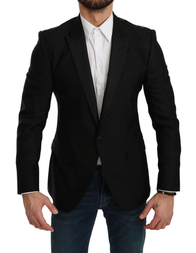 Black Slim Fit Coat Jacket MARTINI Blazer