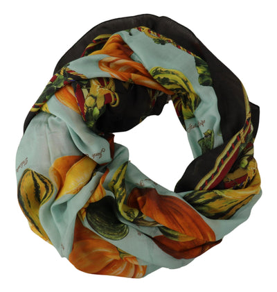 Multicolor Vegetable Print Shawl Wrap Scarf