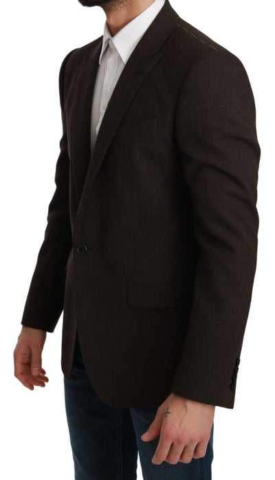 Brown Slim Fit Coat Jacket MARTINI Blazer