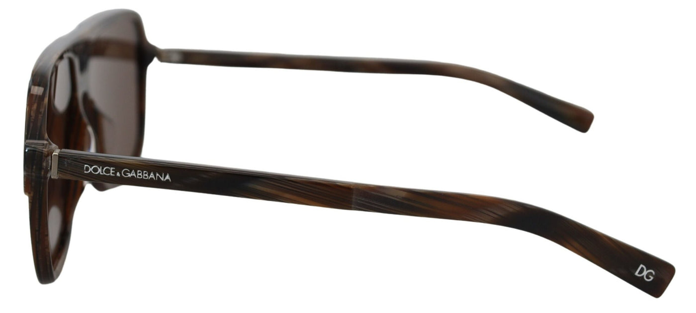 Brown D4354F Rectangle Lens Sunglasses