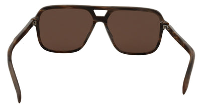 Brown D4354F Rectangle Lens Sunglasses