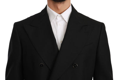 Black Slim Fit Jacket Coat Wool Blazer