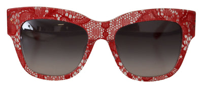 Red DG4231F Lace Acetate Rectangle Shades Sunglasses