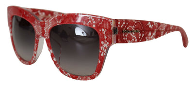 Red DG4231F Lace Acetate Rectangle Shades Sunglasses