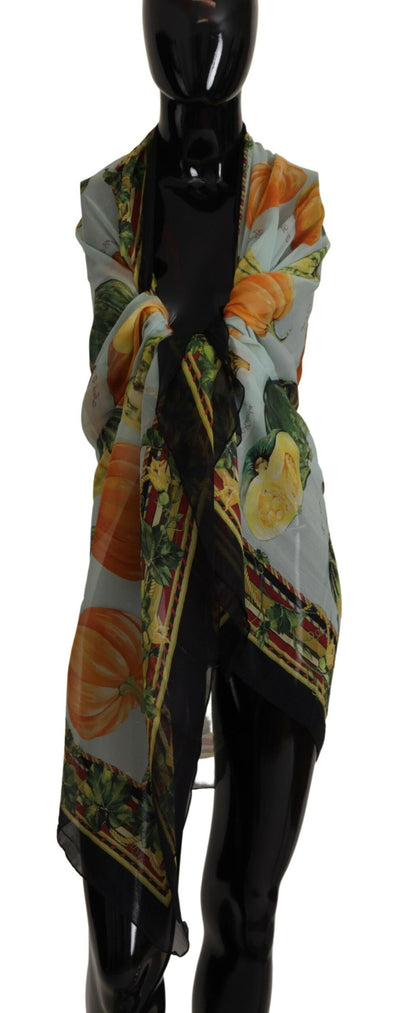 Multicolor Vegetable Print Shawl Wrap Scarf