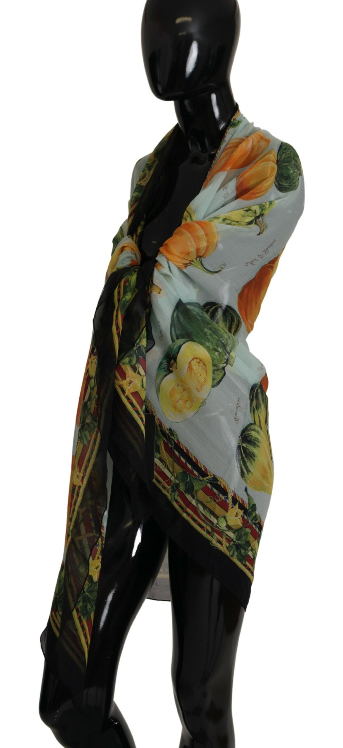 Multicolor Vegetable Print Shawl Wrap Scarf