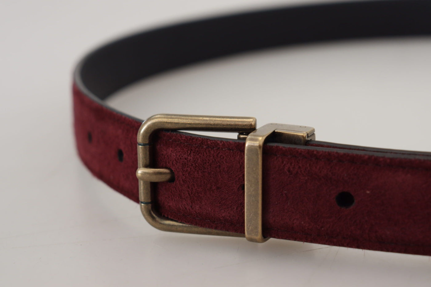 Brown Calf Leather Antique Metal Buckle Men