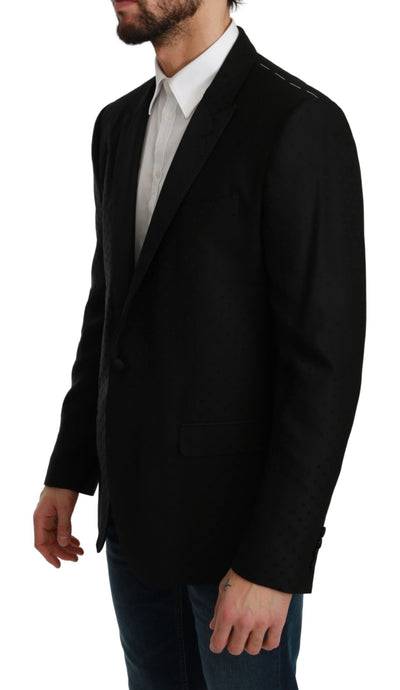 Black Slim Fit Coat Jacket MARTINI Blazer