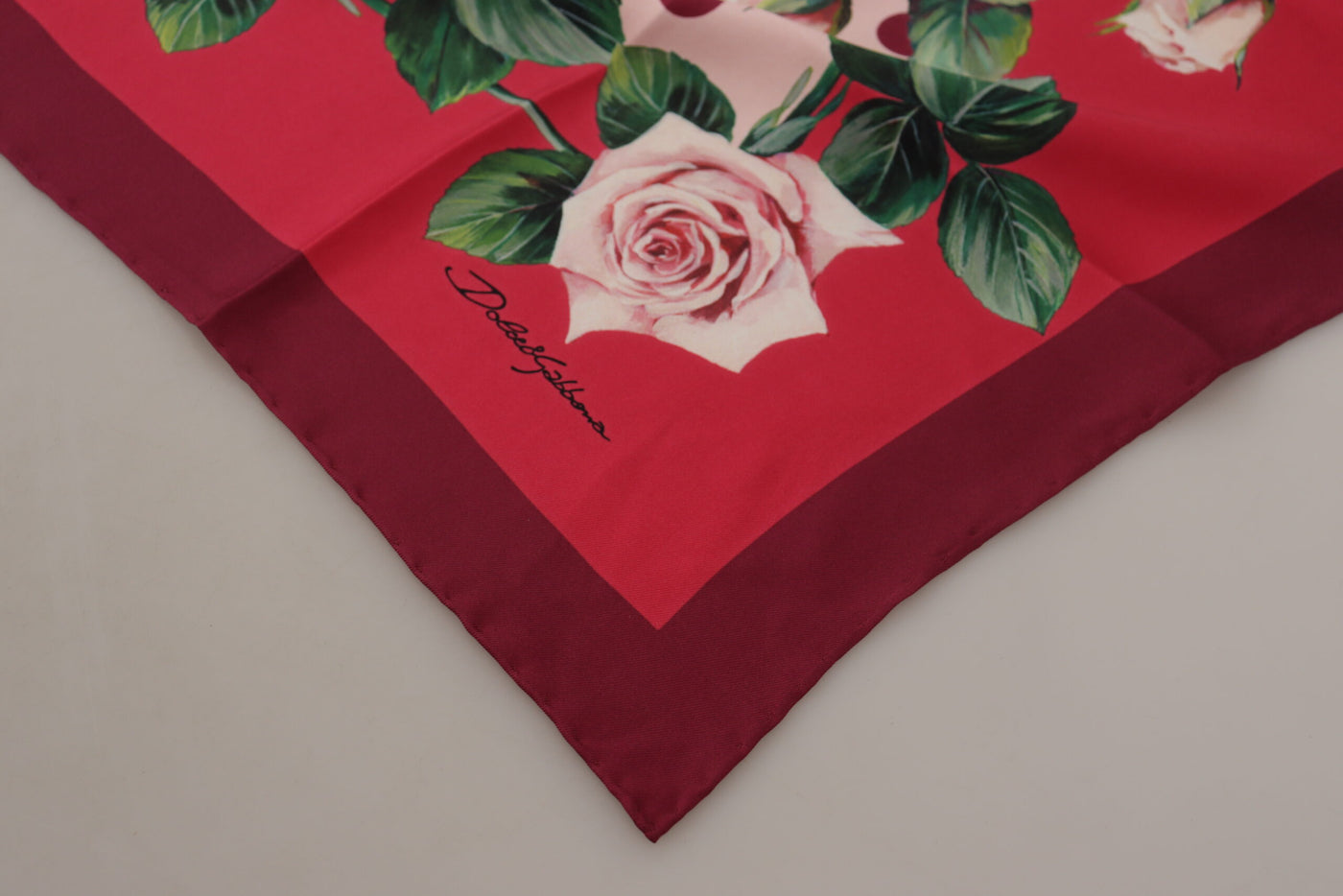 Multicolor Roses Square Foulard Wrap Scarf