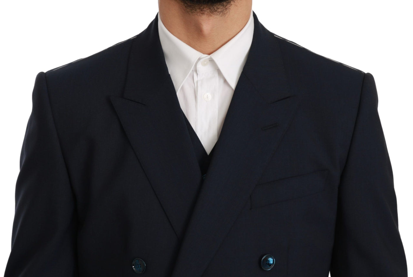 Blue Slim Fit 3 Piece MARTINI Wool Suit