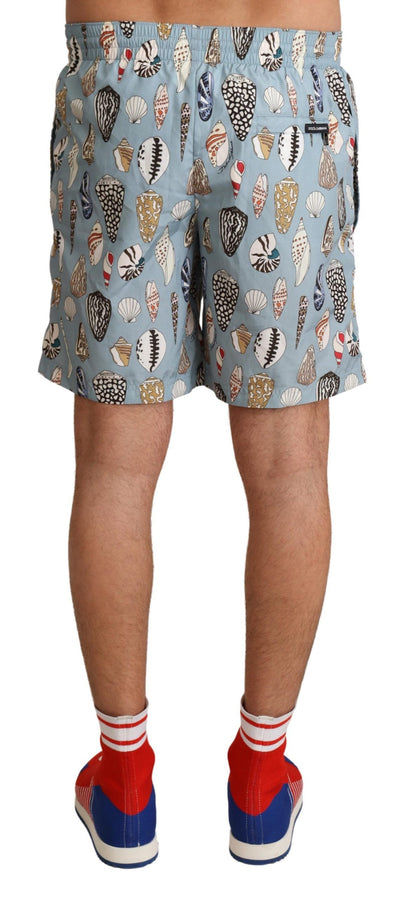 Blue Seashell Beachwear Swimwear Shorts