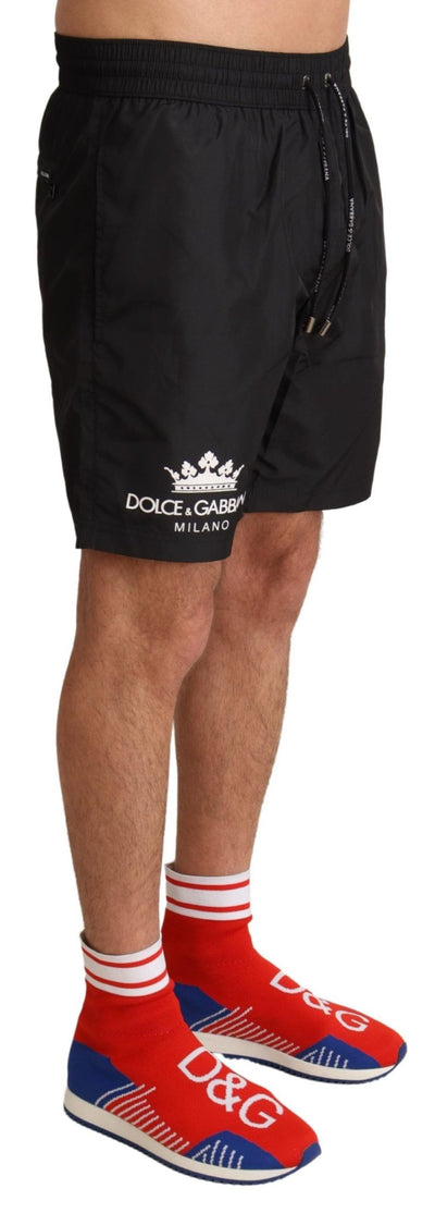 Black Crown Mens Beachwear Swimwear Shorts