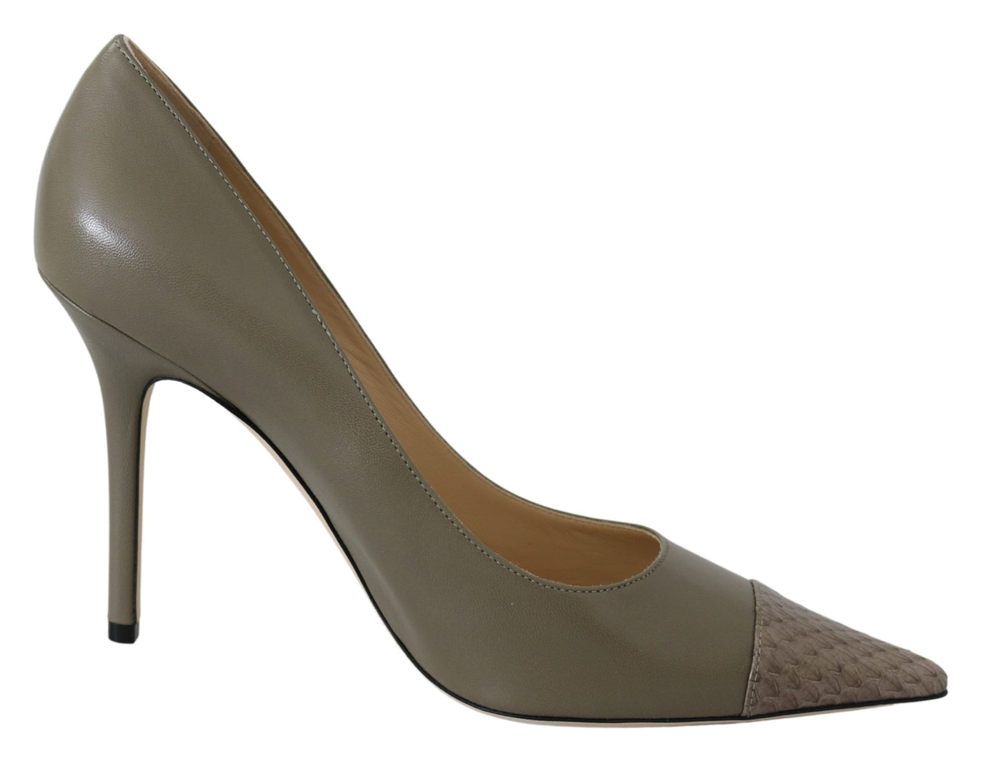 Pebble Green Leather Amika Pumps