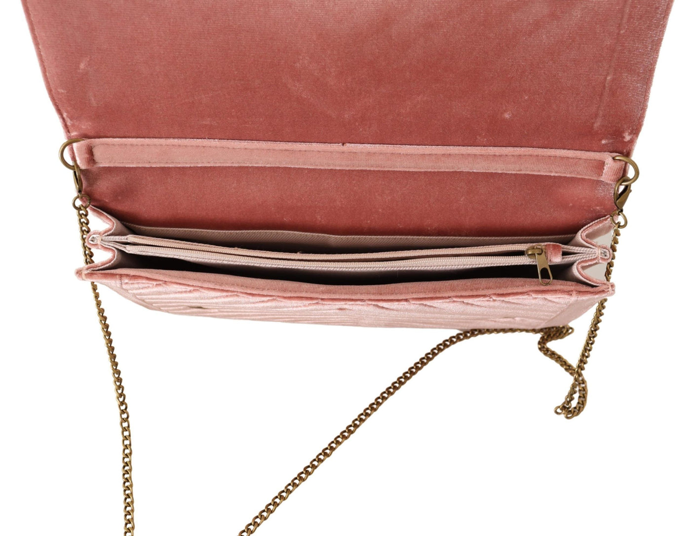 Pink Leather Crystals Shoulder Chain Strap Women Bag