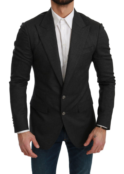 Gray NAPOLI Slim Fit Jacket Wool Blazer