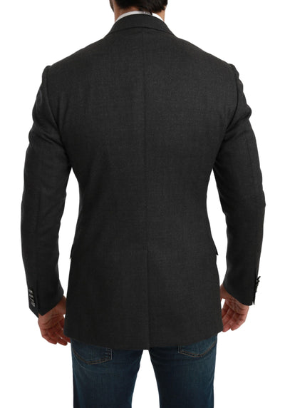 Gray NAPOLI Slim Fit Jacket Wool Blazer