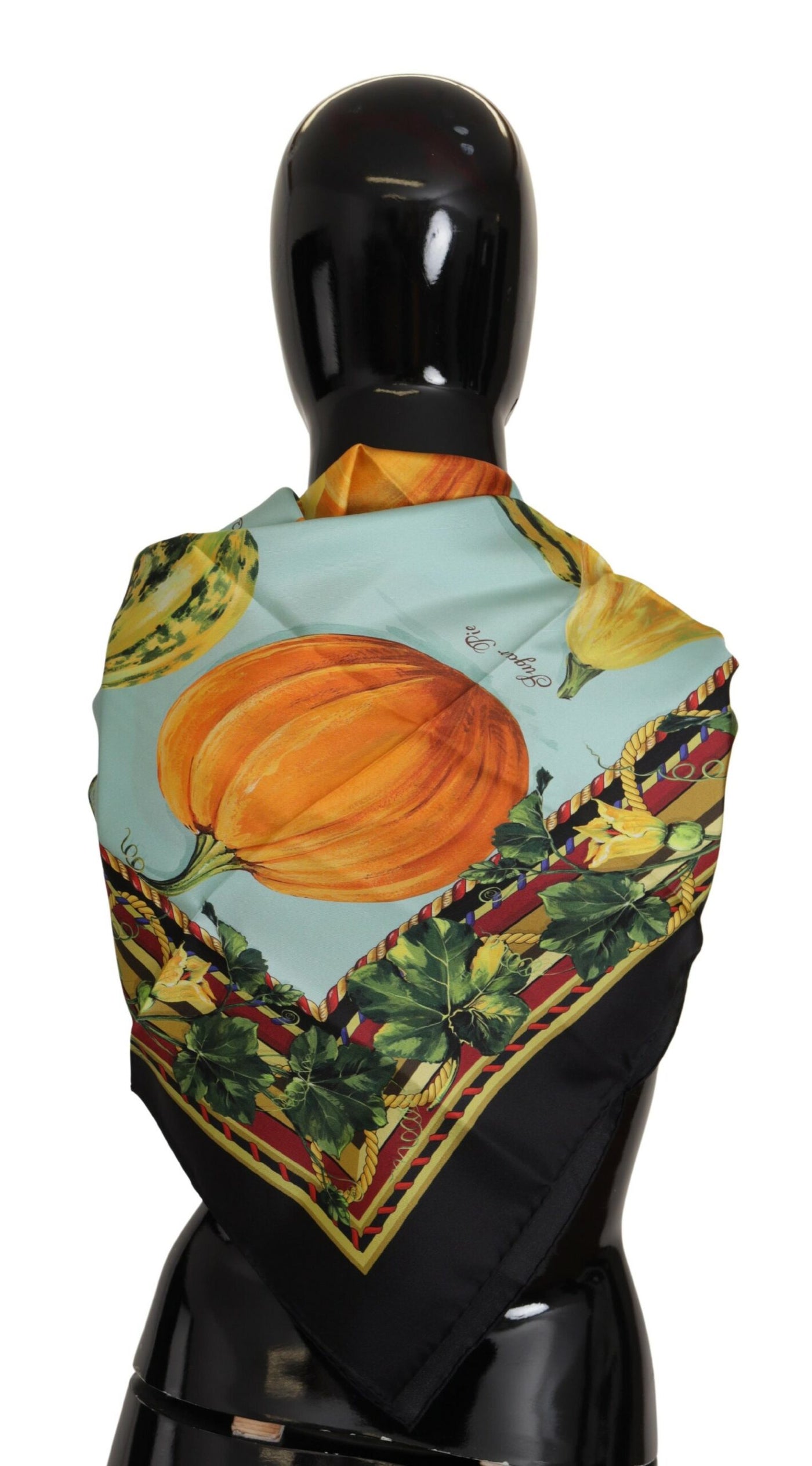 Multicolor Pumpkin Silk Handkerchief Scarf