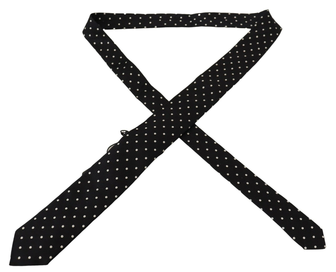 Black Polka Dot Classic Men Necktie Silk Tie