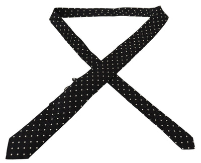 Black Polka Dot Classic Men Necktie Silk Tie