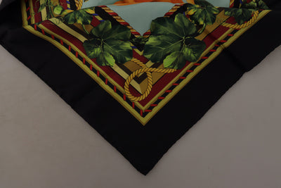 Multicolor Pumpkin Silk Handkerchief Scarf