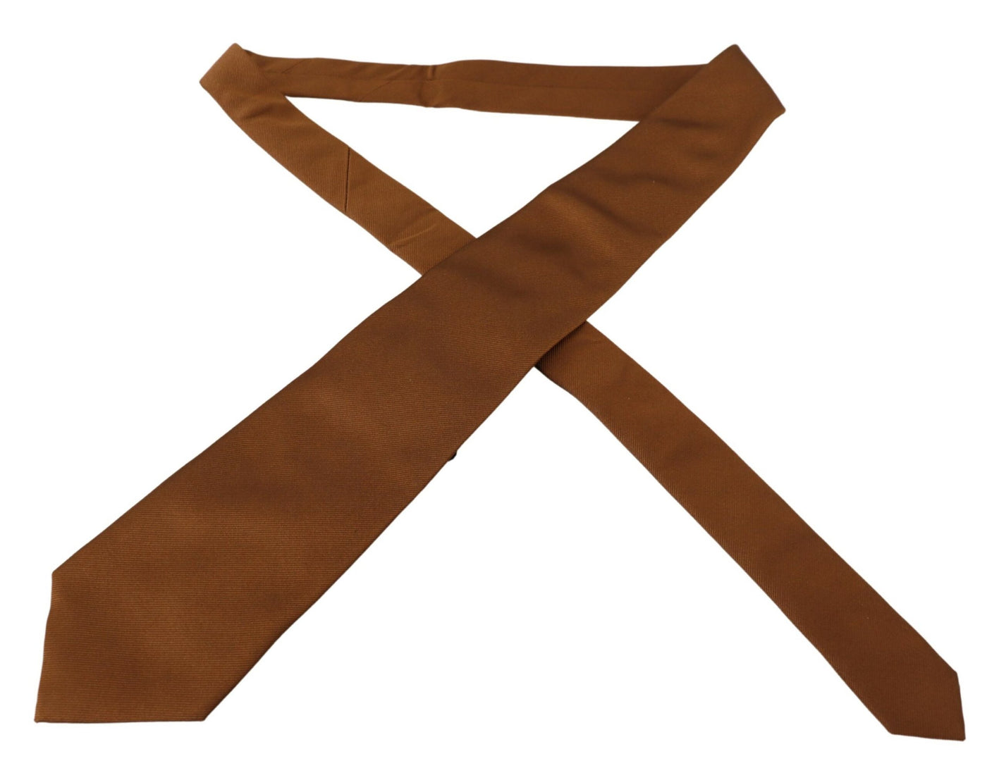 Brown Solid Classic Men Necktie Silk Tie