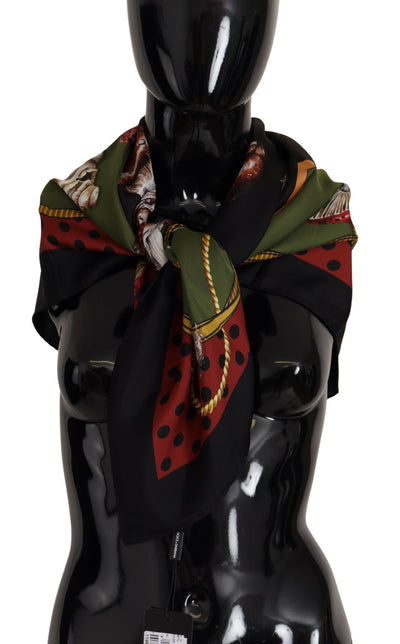 Multicolor Mushroom Silk Handkerchief Scarf