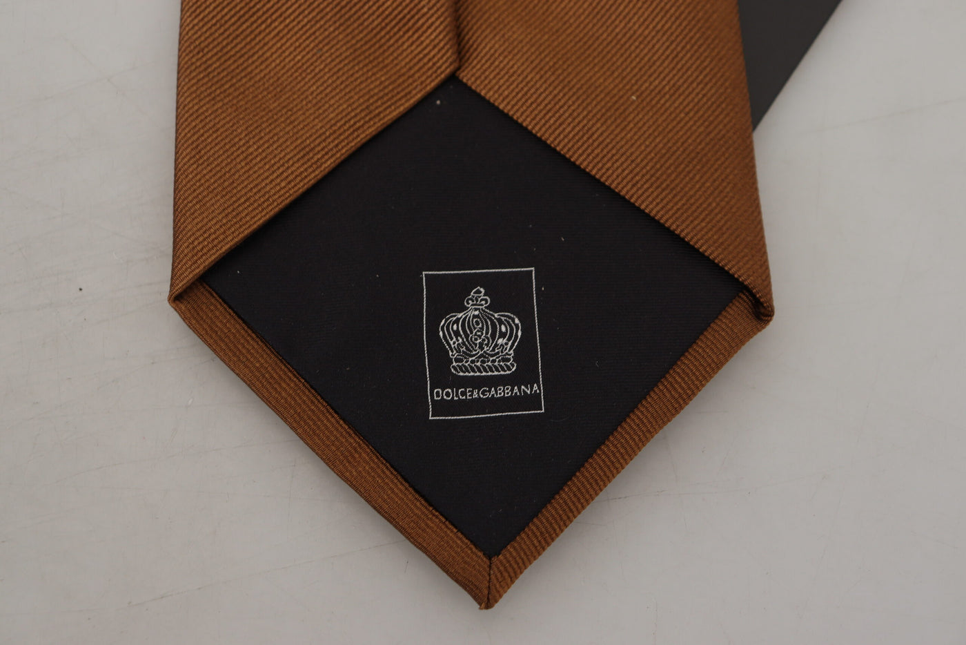 Brown Solid Classic Men Necktie Silk Tie