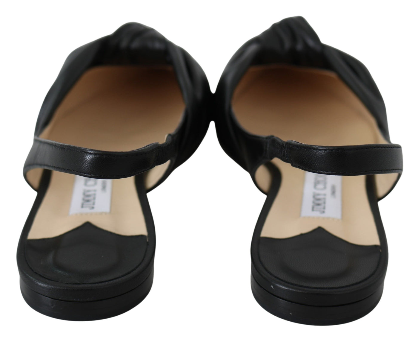 Black Leather Annabell Flat Shoes