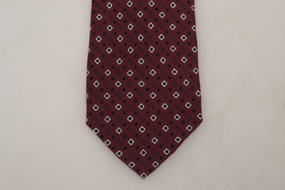 Maroon Classic DG Logo Men Slim Necktie Tie