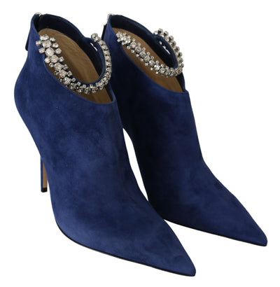 Pop Blue Leather Blaize 100 Boots Shoes