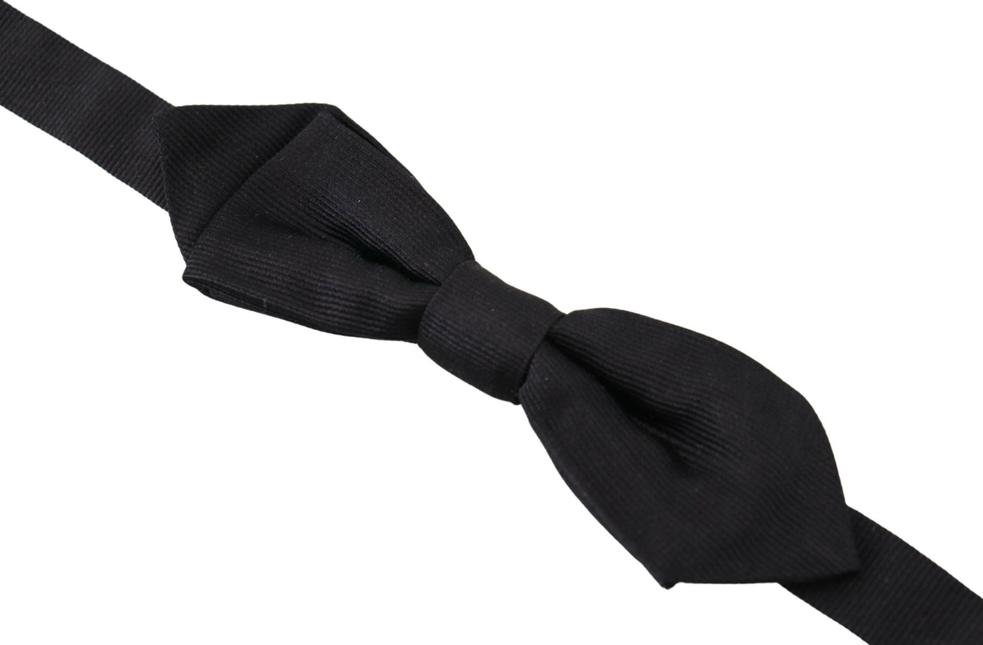 Black Silk Adjustable Men Neck Papillon Bow Tie