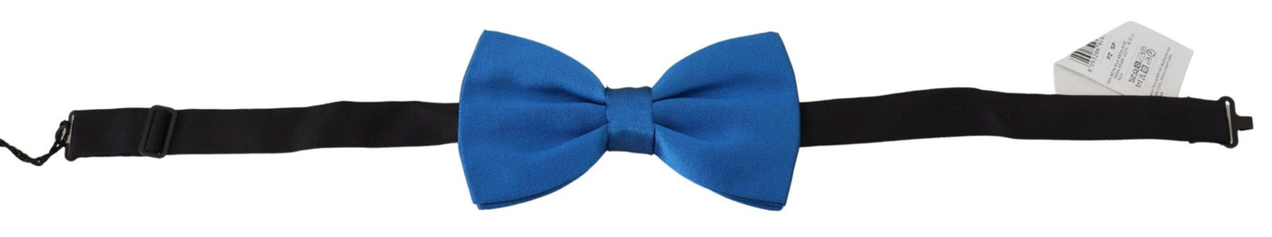 Blue Adjustable Men Neck Papillon Silk Bow Tie