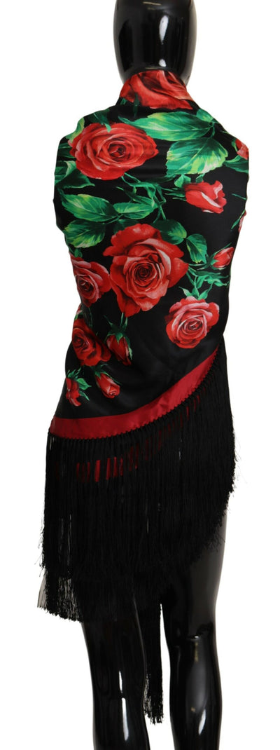 Multicolor Roses Shawl Wrap Foulard Scarf