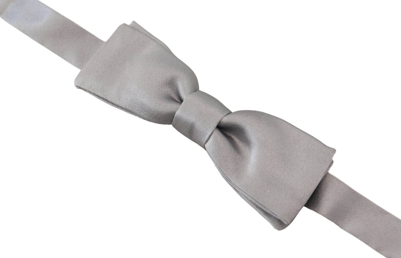 Gray Silk Adjustable Men Neck Papillon Bow Tie