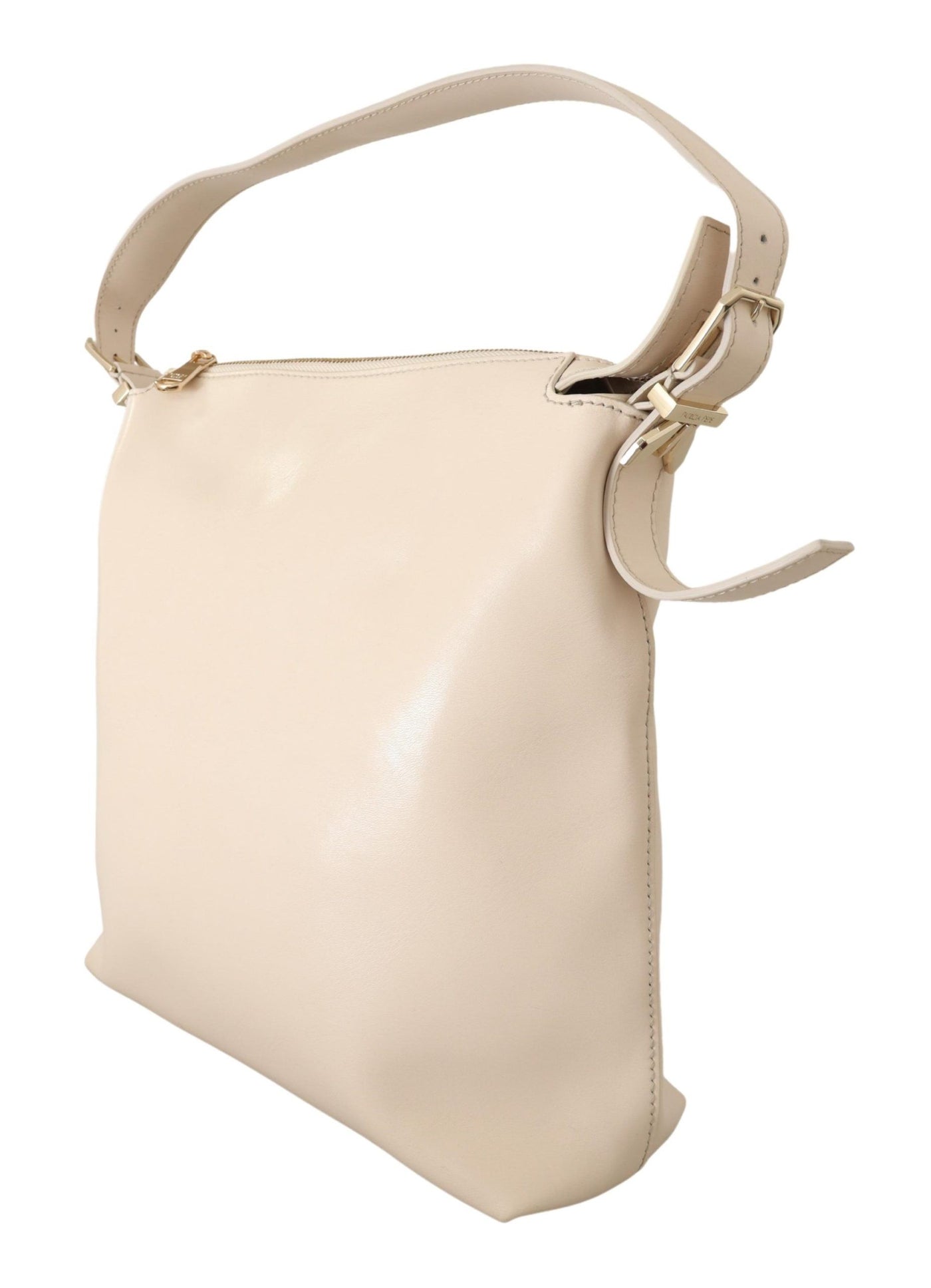 Off White Leather Shoulder Strap Women Handbag