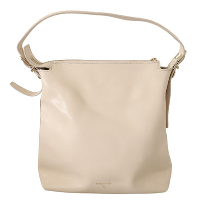 Off White Leather Shoulder Strap Women Handbag