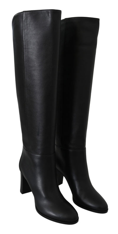 Black Leather Madalie 80 Boots Shoes