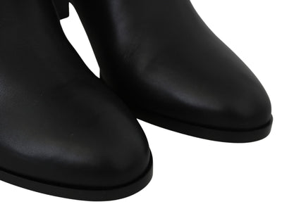 Black Leather Madalie 80 Boots Shoes