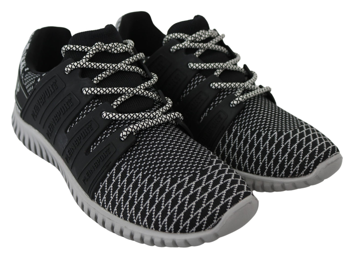 Black Polyester Runner Mason Sneakers Shoes