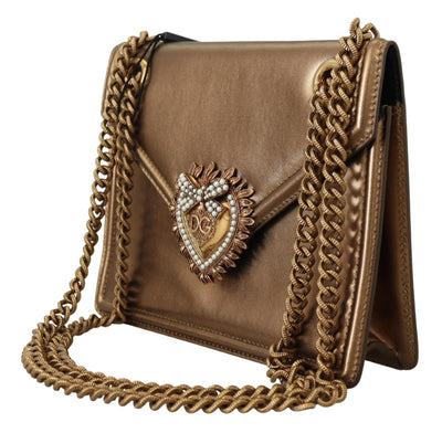 Bronze Leather Devotion Shoulder Sling Purse Bag