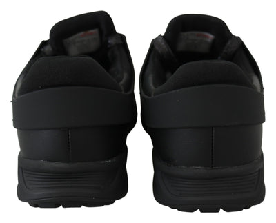 Black Polyester Runner Beth Sneakers Shoes