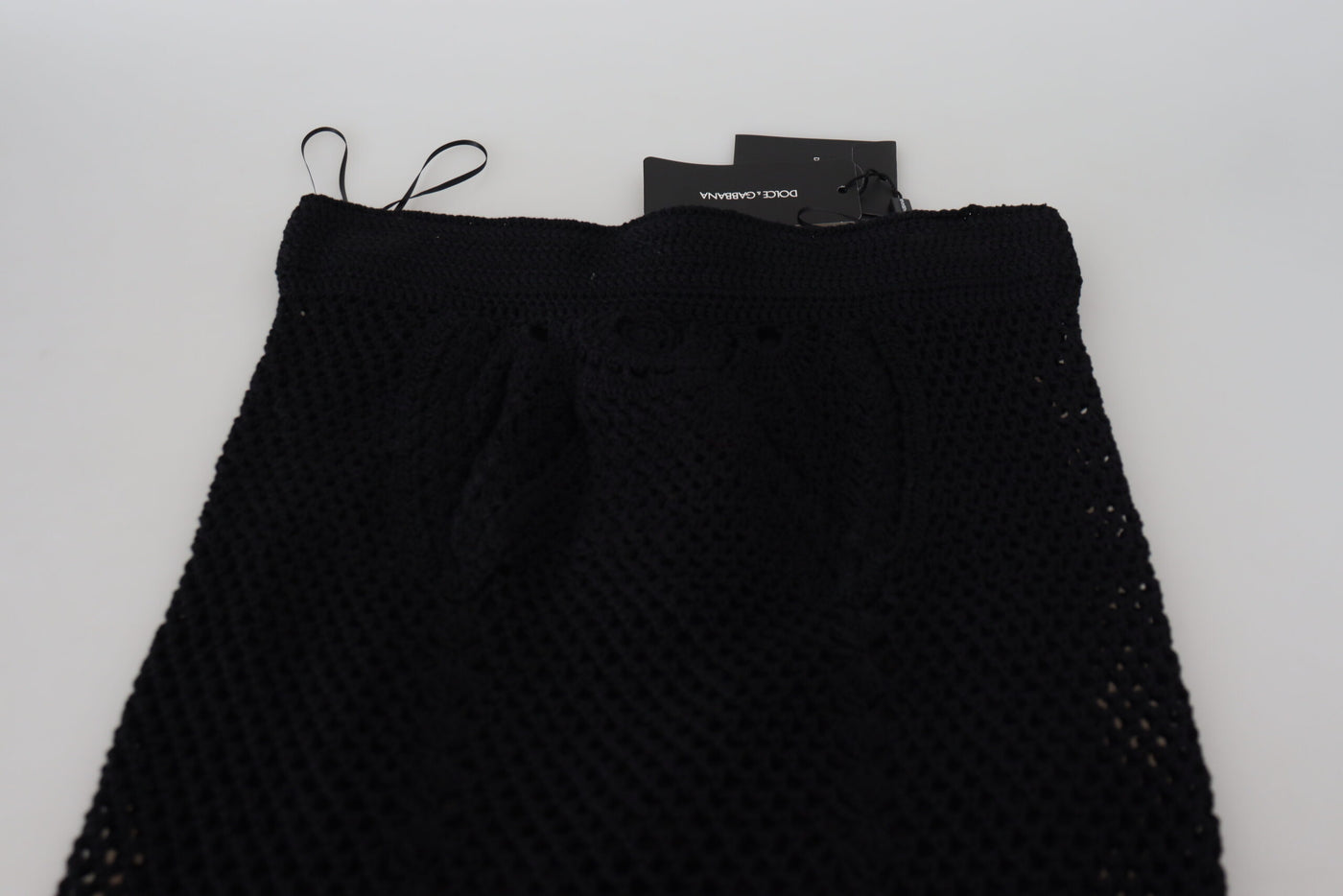 Black Knitted Cotton High Waist Mermaid Skirt