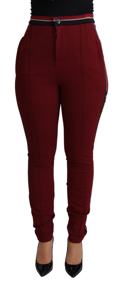 Red DG Star Striped Skinny Cotton Pant