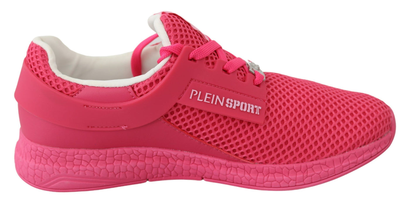 Fuxia Beetroot Polyester Runner Becky Sneakers Shoes