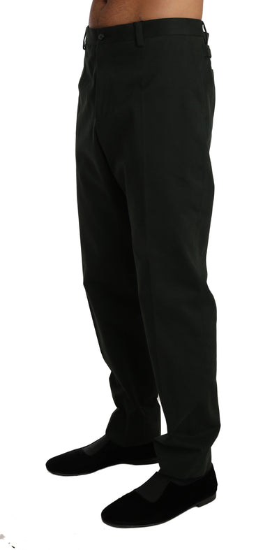 Dark Green Cotton Dress Formal Trousers