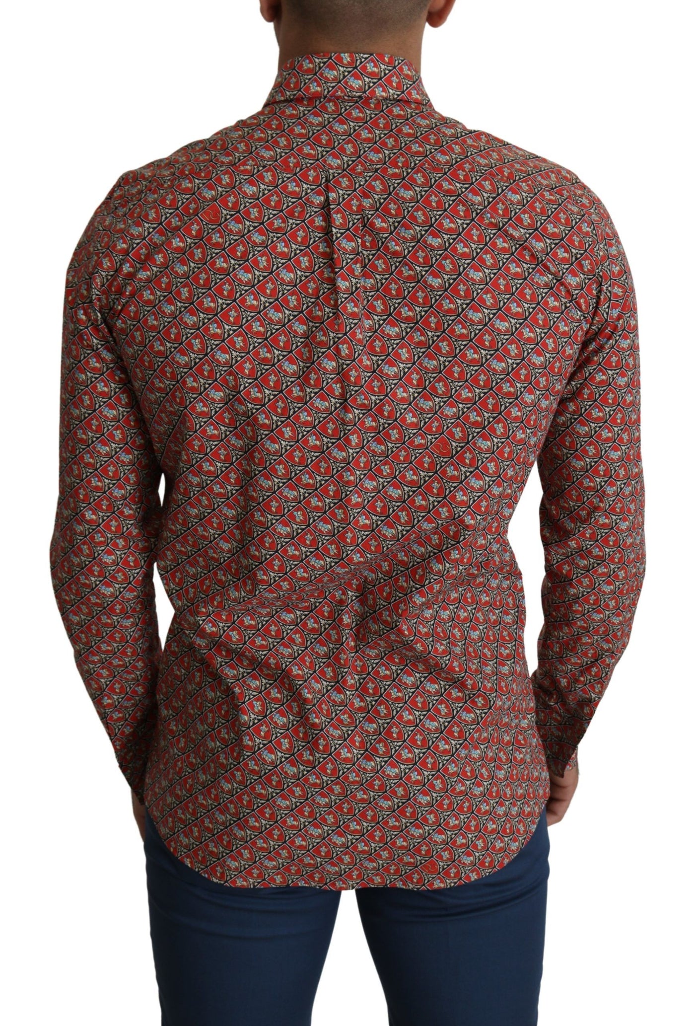 Red Printed Knight Formal Dress MARTINI Shirt