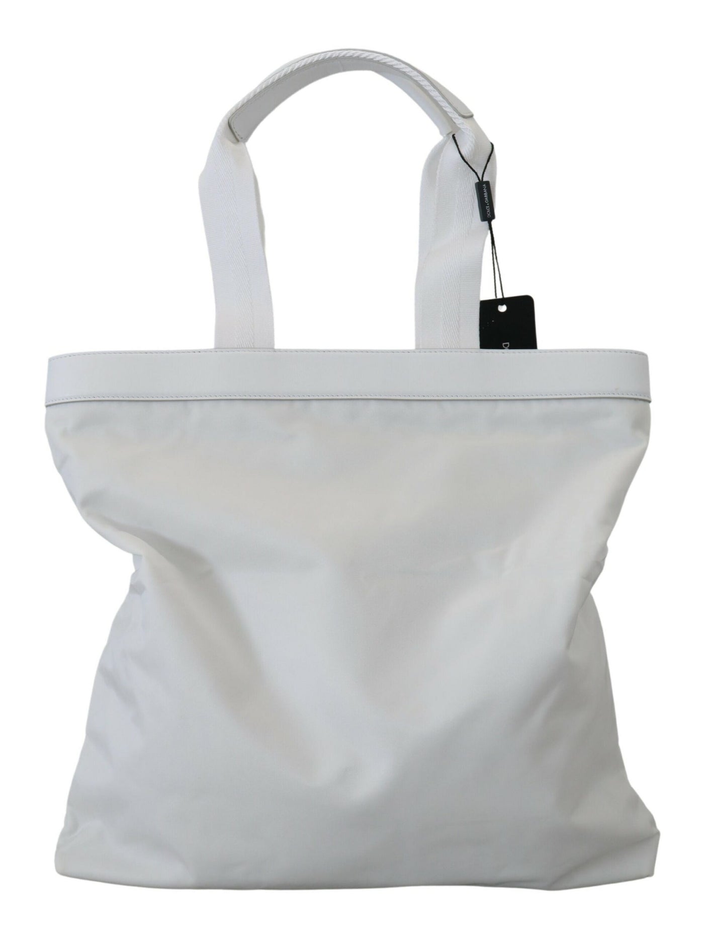 White Nylon DG Logo Women Shopping Hand Tote Bag