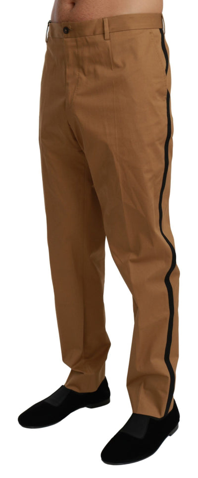 Brown Chinos Trousers Cotton Stretch Pants