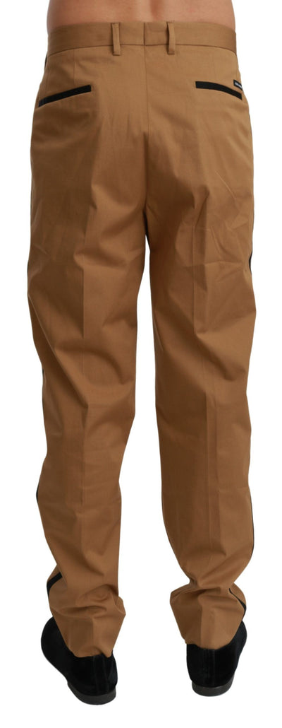 Brown Chinos Trousers Cotton Stretch Pants